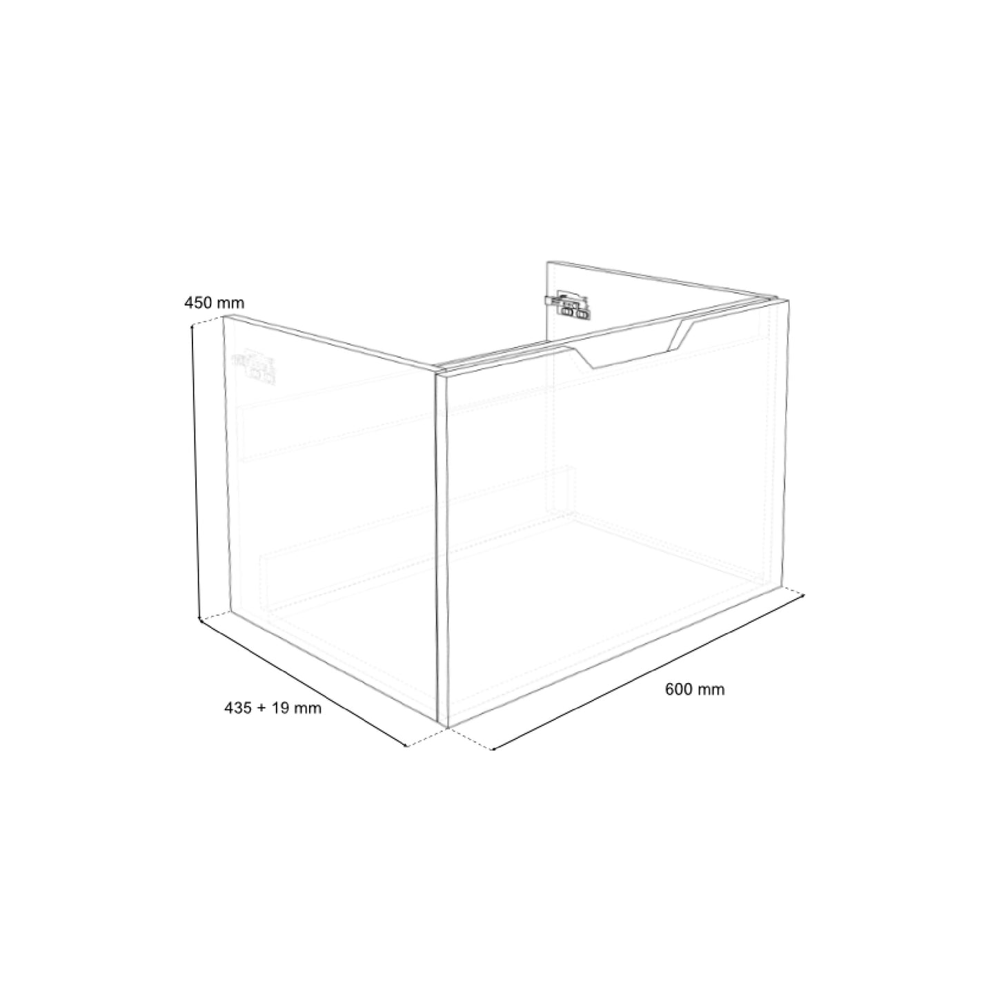 Aston 600mm 1 Drawer W/H - Lave