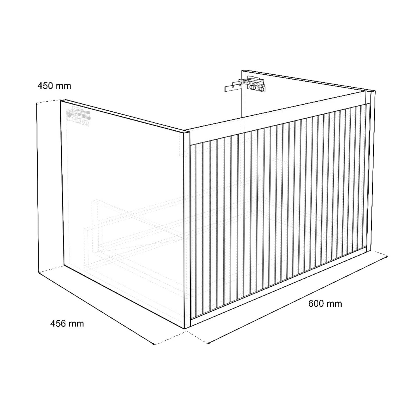 Fortuna 600mm 1 Drawer W/H