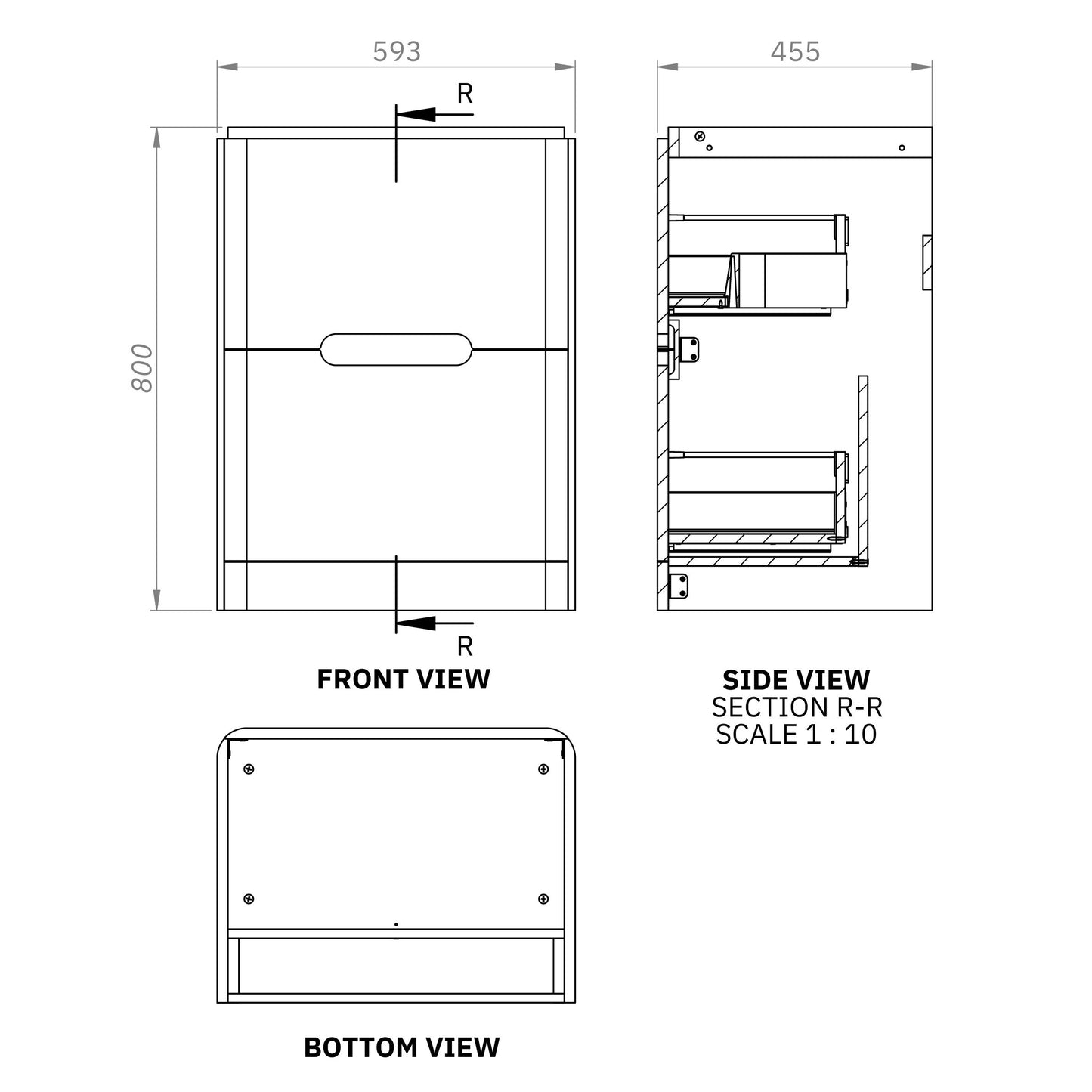Carvello 600mm Freestanding Indigo Vanity Unit