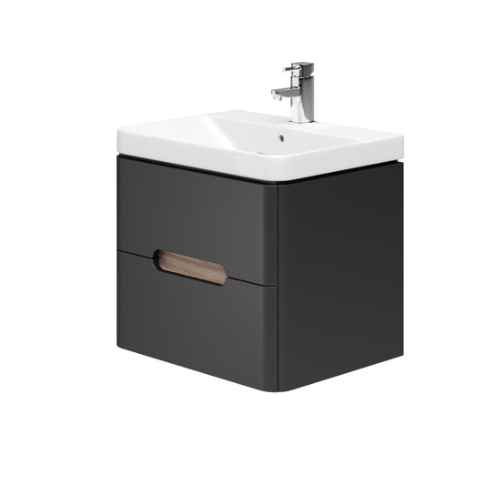 Carter 600mm Wall Hung Grey Vanity Unit