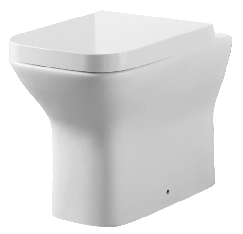 White corner toilet bowl on a white background