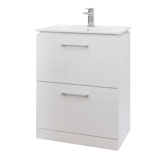 Weston 2 Drawer Floor Standing Vanity Unit 600mm