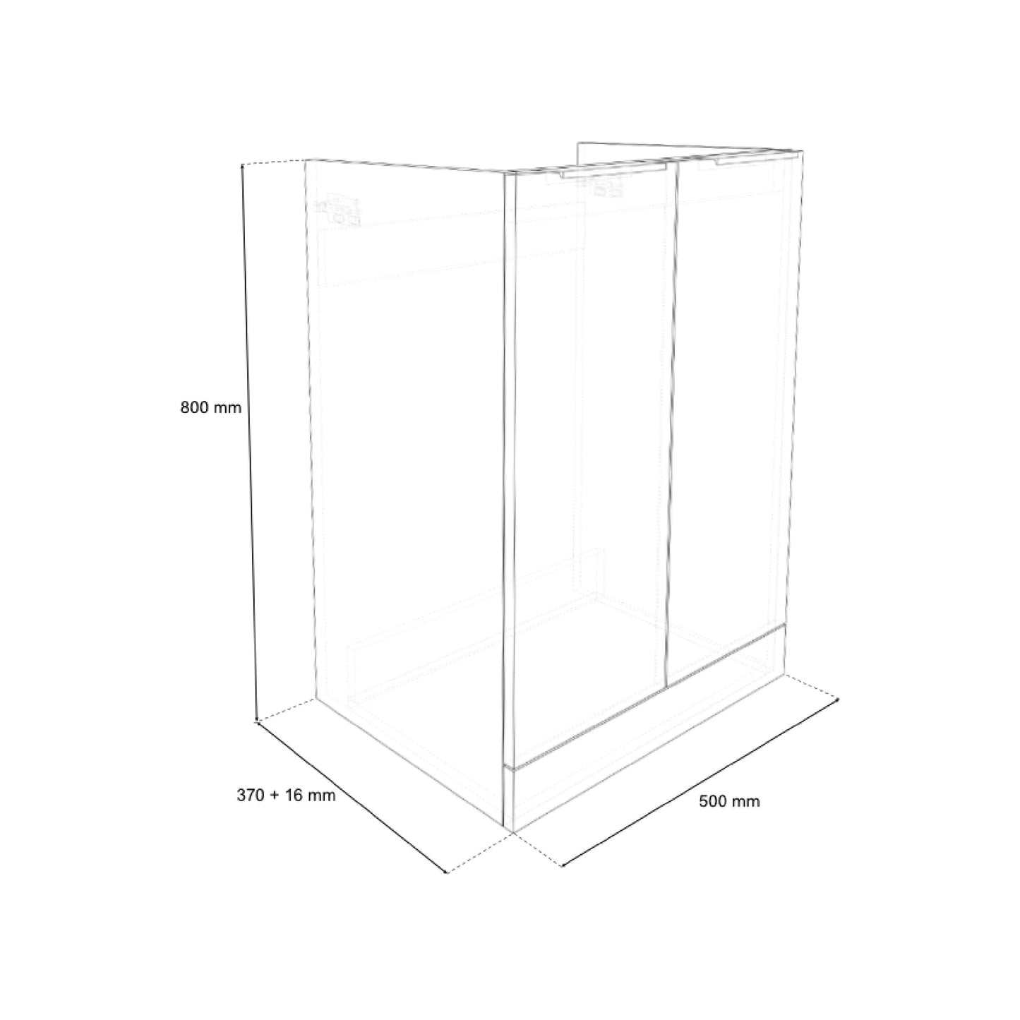 Weston 500mm 2 Door F/S - Fiord Blue