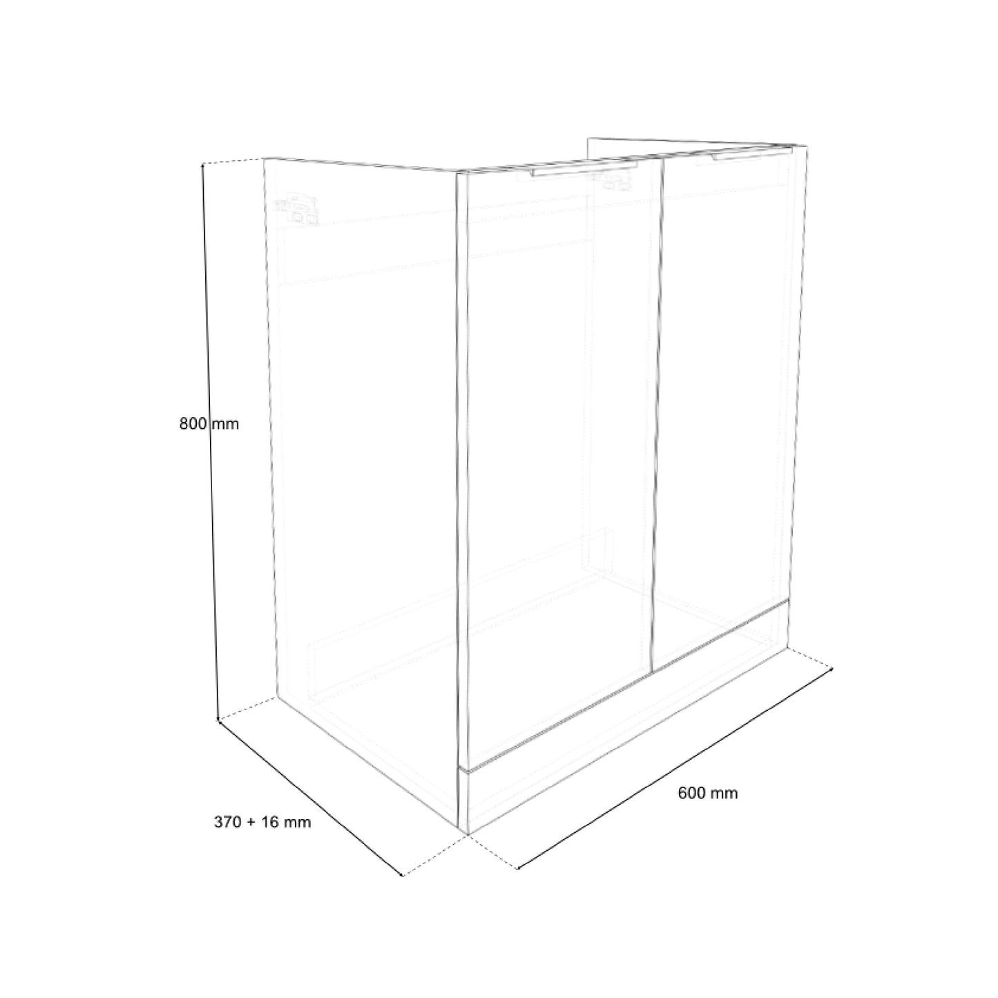 Weston 600mm 2 Door F/S - Fiord Blue