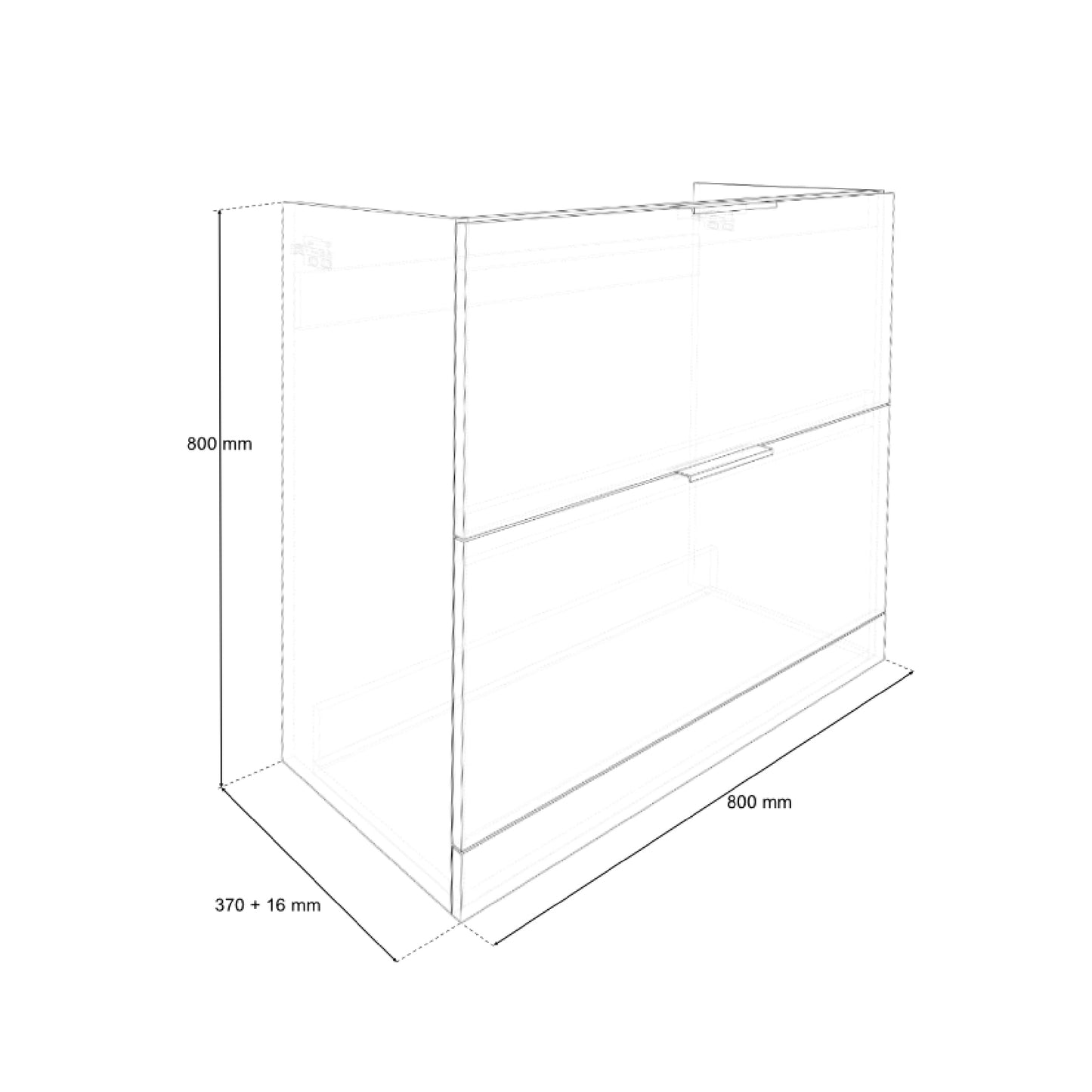 Weston 800mm 2 Drawer F/S