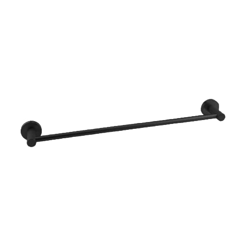 A brushed brass towel bar with intricate diamond-cut knurled detailing.