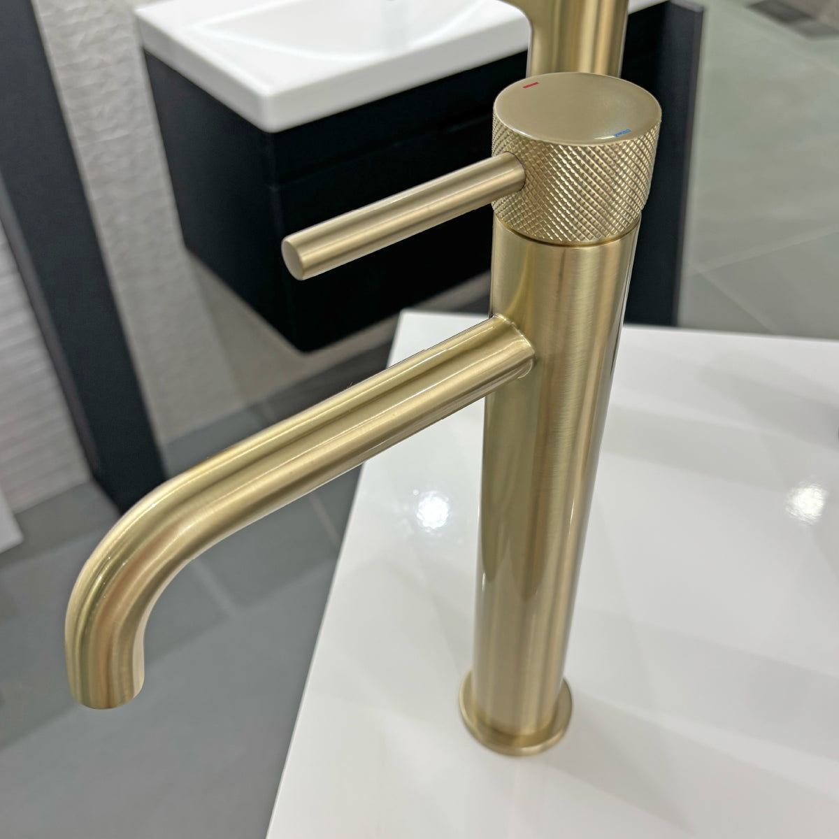 Carne Brushed Brass Tall Basin Mono Mixer