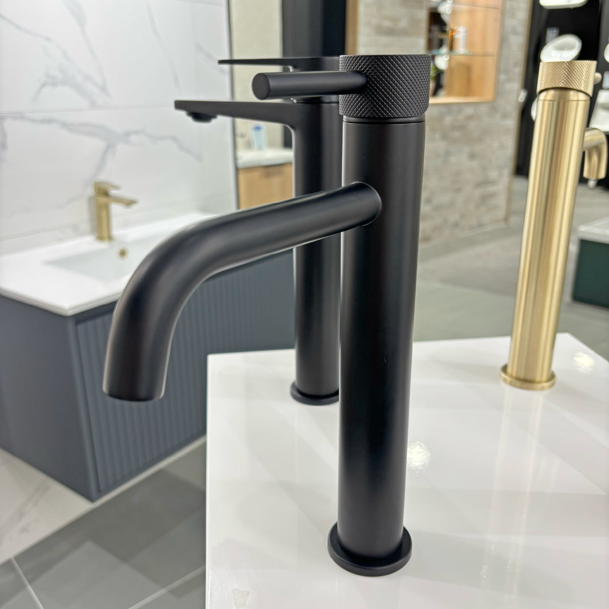 Carne Matt Black Tall Basin Mono Mixer