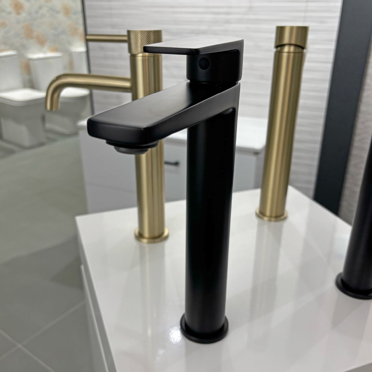 Clody Matt Black Tall Basin Mono Mixer