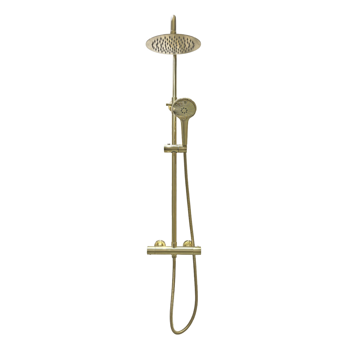 Boro Drench Brushed Brass Shower