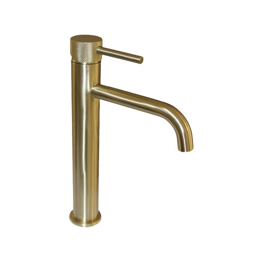 Carne Brushed Brass Tall Basin Mono Mixer