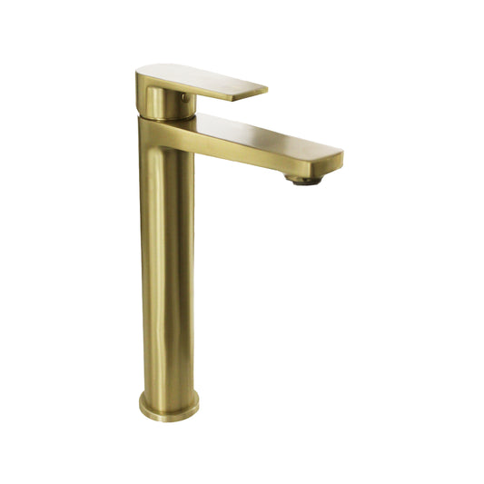 Clody Brushed Brass Tall Basin Mono Mixer