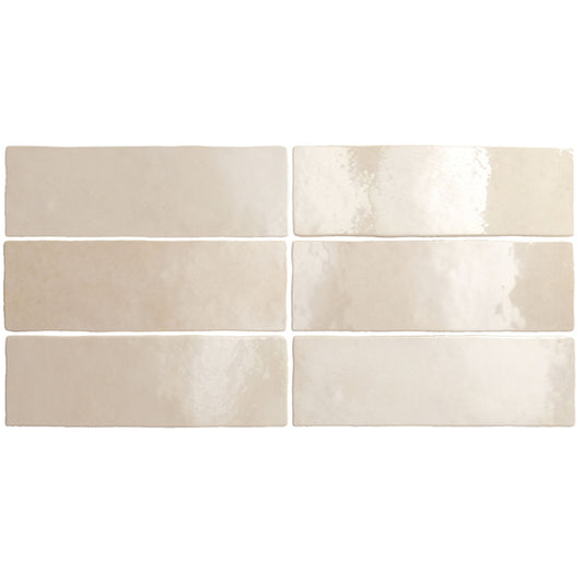 Artisan Ochre Zellige effect tiles on wall