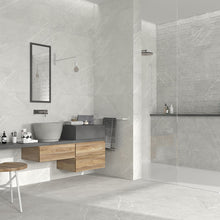 Load image into Gallery viewer, Camden grey tiles on wall and floor in bathroom