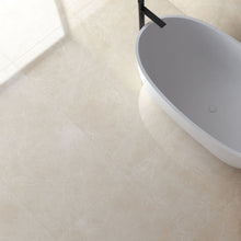 Load image into Gallery viewer, Global large format beige floor tile in bathroom