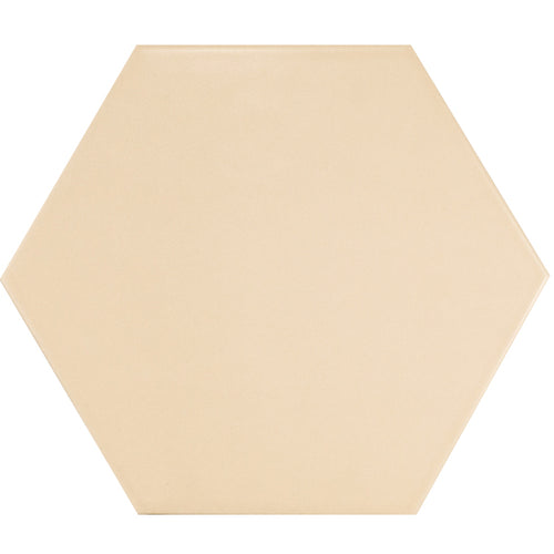 Cream hexagonal tiles
