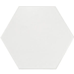 White hexagonal tiles