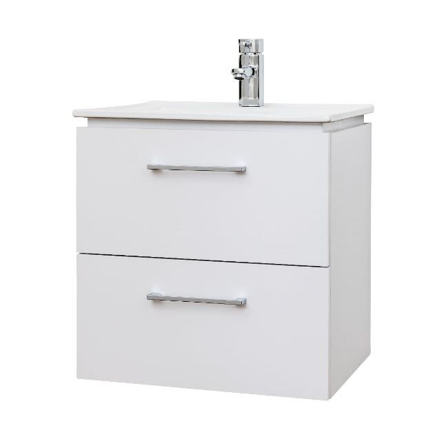 Weston 500mm 2 Drawer W/H Unit - White Gloss