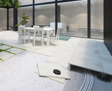 How to lay outdoor porcelain paving tiles