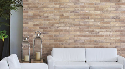 Bristol Cream Brick Effect Wall Tile 6x25cm