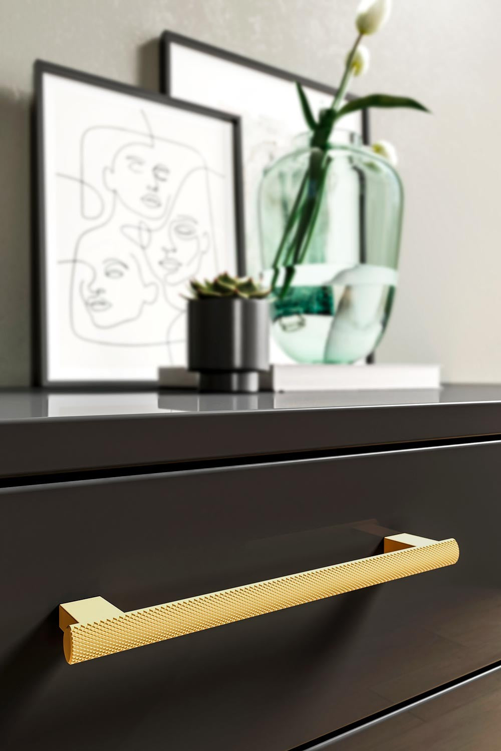 Moleto 160mm Handle Brushed Brass