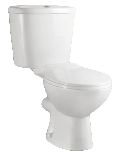 White toilet on a white background