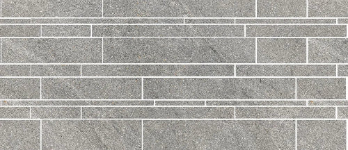 Pattern of gray bricks with varying widths and orientations