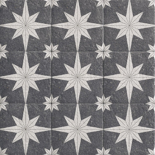 Pattern of star shapes on a dark background