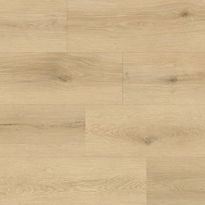Close-up of a wooden floor with a light brown color and visible grain pattern.