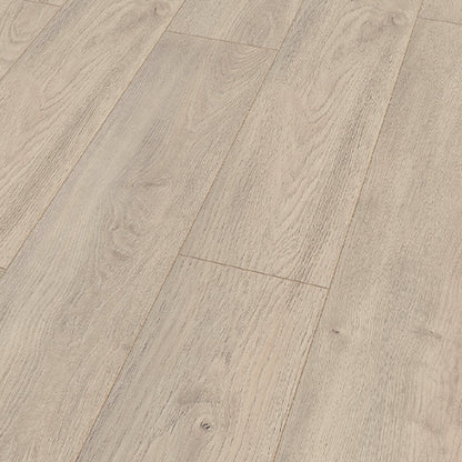 Close-up of a wooden floor with a light brown finish