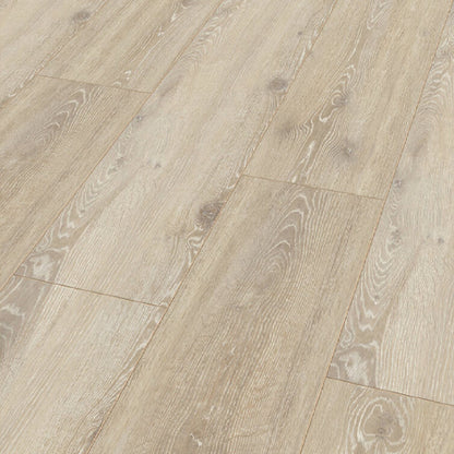 Close-up of a wooden floor with a light brown and gray pattern