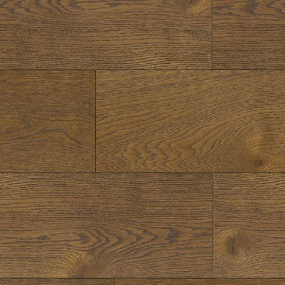 Close-up of wooden flooring with a brown finish