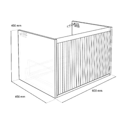 Fortuna-600mm-1-Drawer-W/H-Cappuccino-Dimensions
