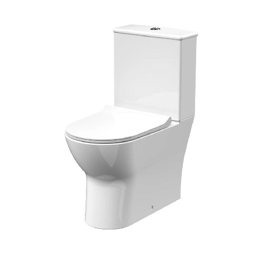 White toilet on a white background