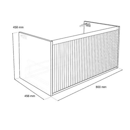 Fortuna 800mm 1 Drawer W/H + Basin - Anthracite
