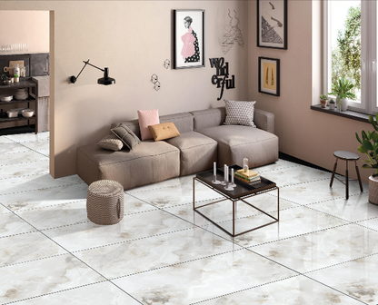 Nestle Bianco Floor Tiles In Living Room