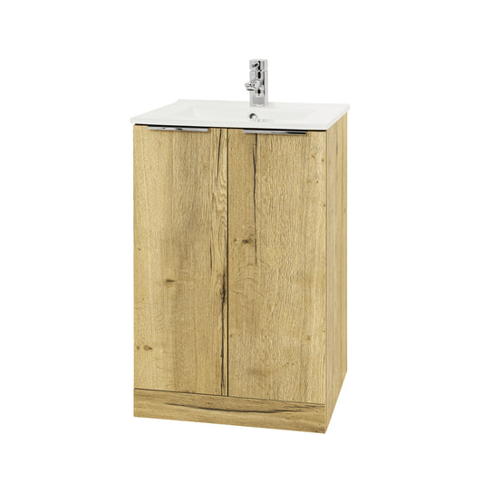 Weston 500mm 2 Door F/S + Basin - Halifax Oak