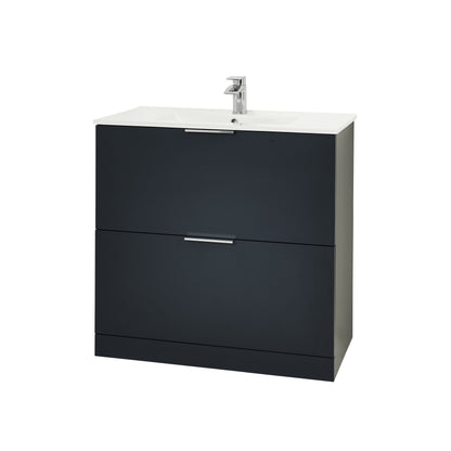 Weston 800mm 2 Drawer F/S + Basin - Fijord Blue