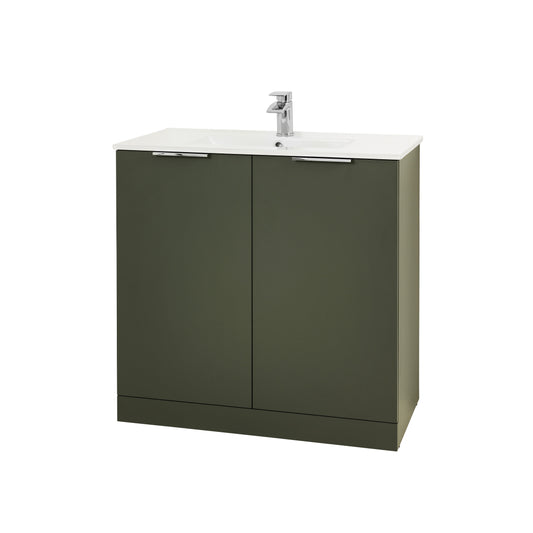 Weston 800mm 2 Door F/S + Basin - Sage Green