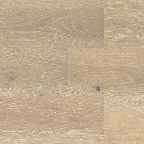 Close-up of wood-patterned flooring with a focus on texture and color variation.