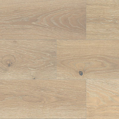 Close-up of wood-patterned flooring with a focus on texture and color variation.