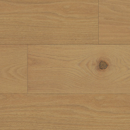 Close-up of wooden flooring with a visible grain and knot.