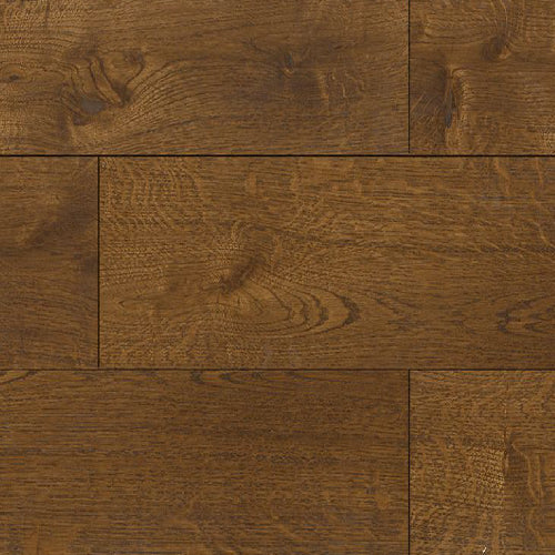 Close-up of wooden flooring with a brown finish