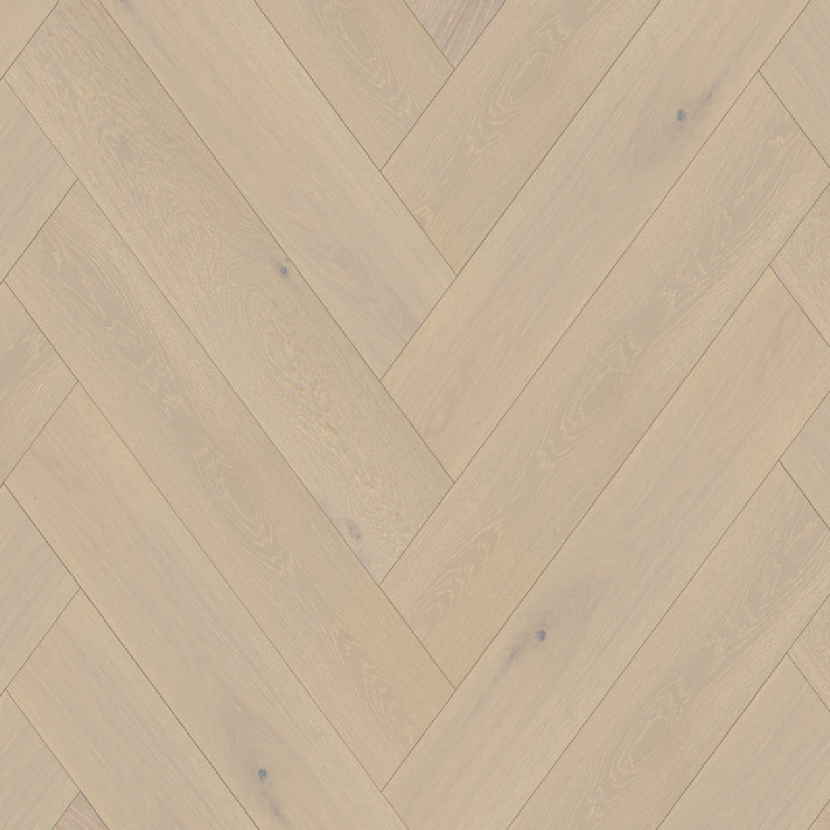 Wooden floor with herringbone pattern in beige and brown tones