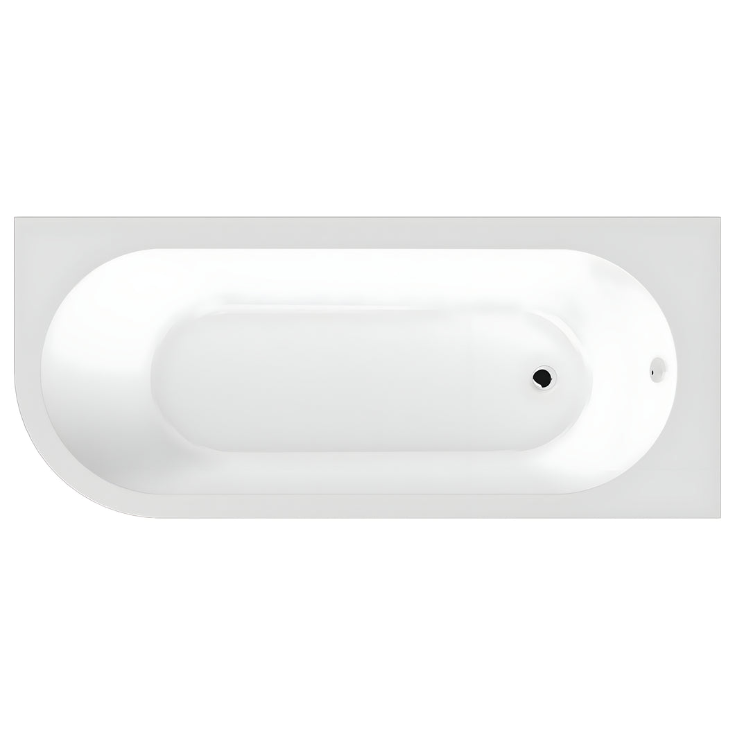 Larne Corner Bath 1700x725mm Left Hand Side Curve