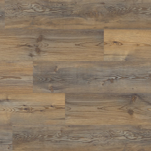 Wooden flooring with a rustic brown finish