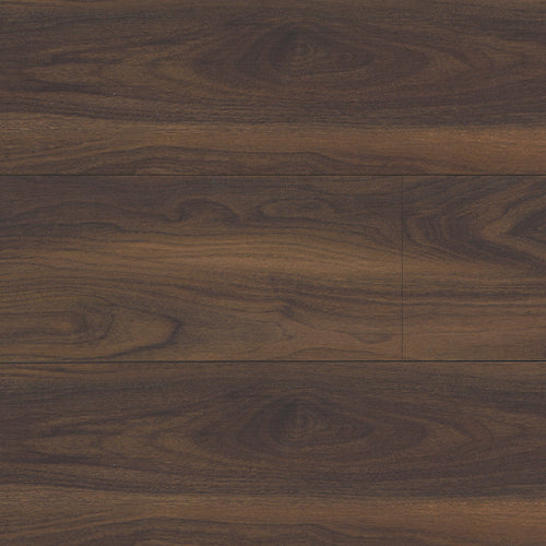 Close-up of dark brown wooden flooring with visible grain and texture