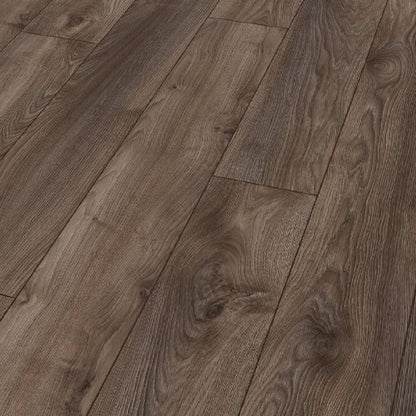 Close-up of brown wooden flooring with visible grain and texture