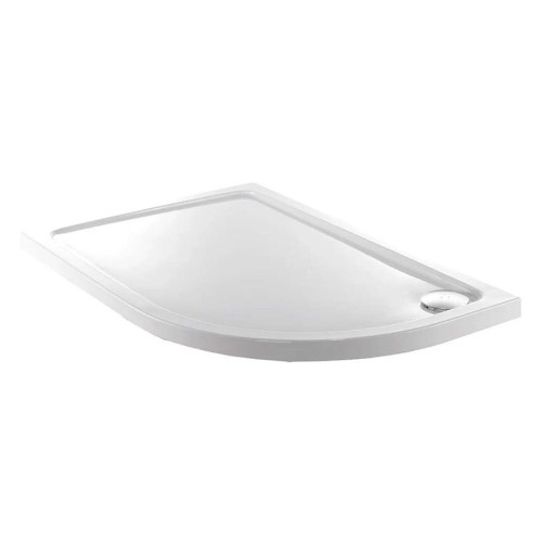 Corner shower tray on a white background
