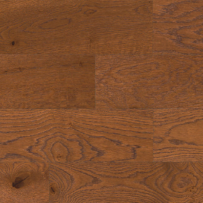 Close-up of a wooden surface with a rich brown color and visible grain pattern.
